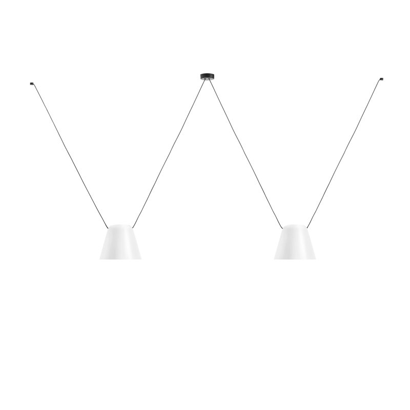 Auvent latéral attique avec câble central 2 cône, H 86,63 po x l 78,75 po x P 9,5 po, Blanc