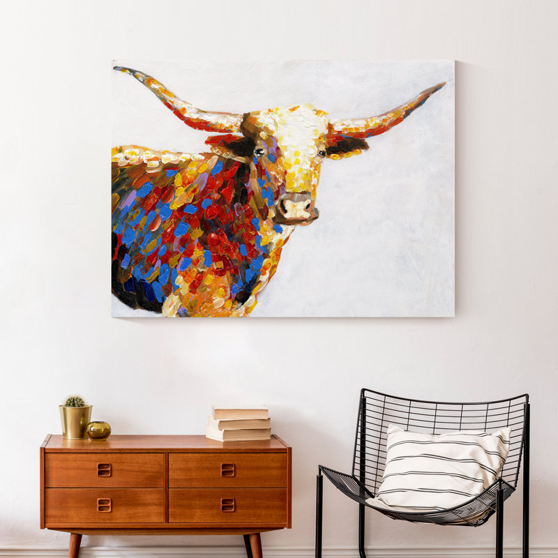 " Painterly Bull " Painting Print