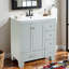 Meuble-lavabo bleu gris 30 po avec lavabo en céramique - Tiroirs à fermeture en douceur, structure en bois massif, rangement multi-organisateur, 76 x 47 x 85 cm-254703247
