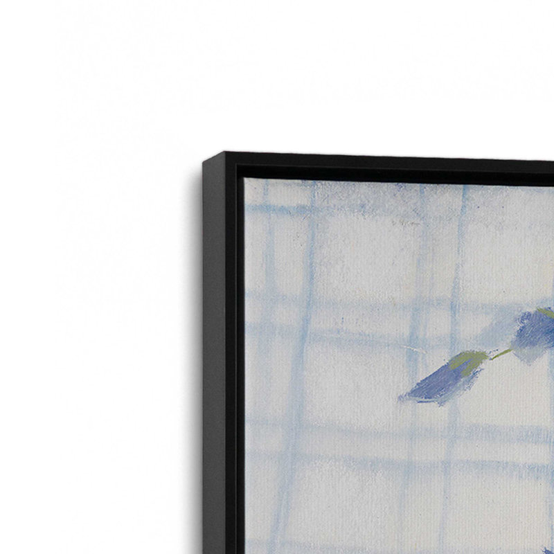 «Sweet Pea on Linen» par Carol Rowan, reproduction d'art, H 16 po x l 12 po, Noir