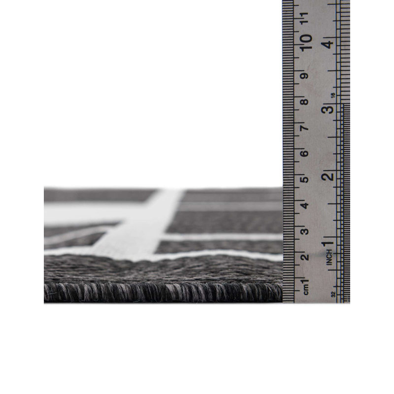 Tapis intérieur / extérieur d'extérieur moderne, Rectangle 6 pi 1 po x 9 pi