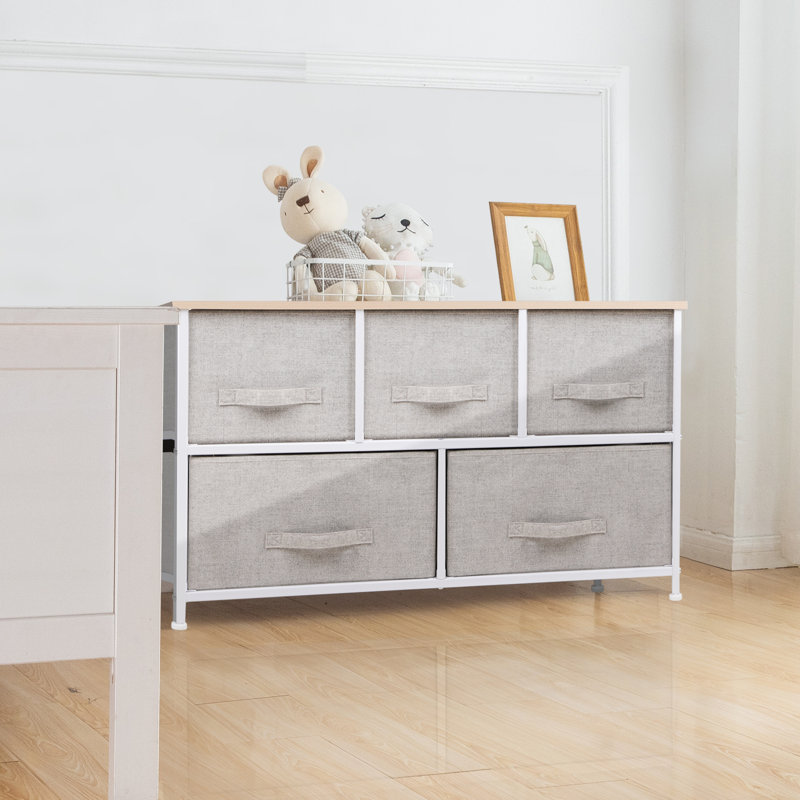5 Drawer Storage Drawer, Beige