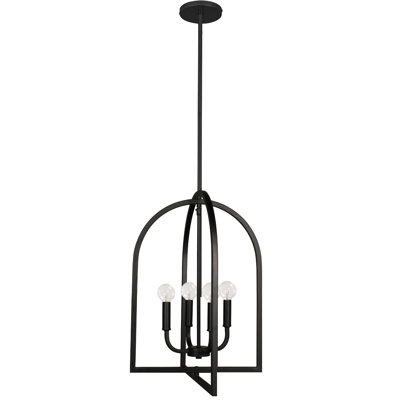 Pamela 4 Light Pendant- Matte Black