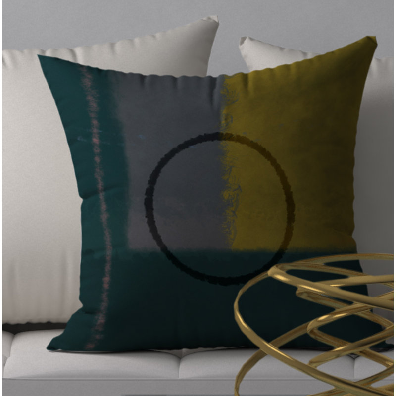 Abstract Throw Pillow, 20" H x 20" W