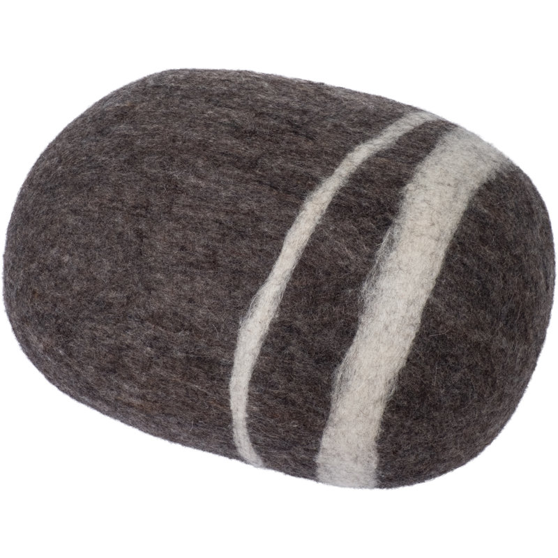 Alwin 40cm Wide Oval Pouffe Ottoman, Dark Brown