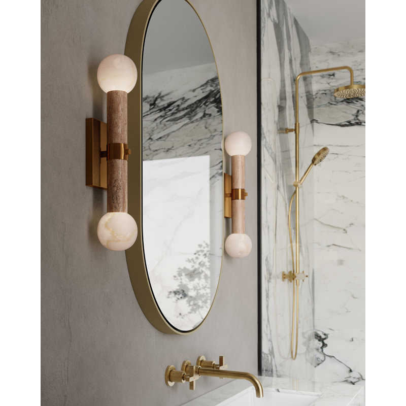 Beatrix Beige Bath Wall Sconce, Beige