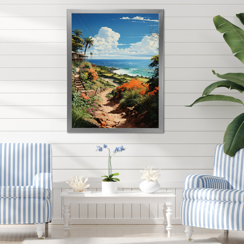 «Aliaskar Coastaltropical Tropical Paradise Pastoral II», reproduction sur toile, H 44 po x l 34 po x P 1,5 po