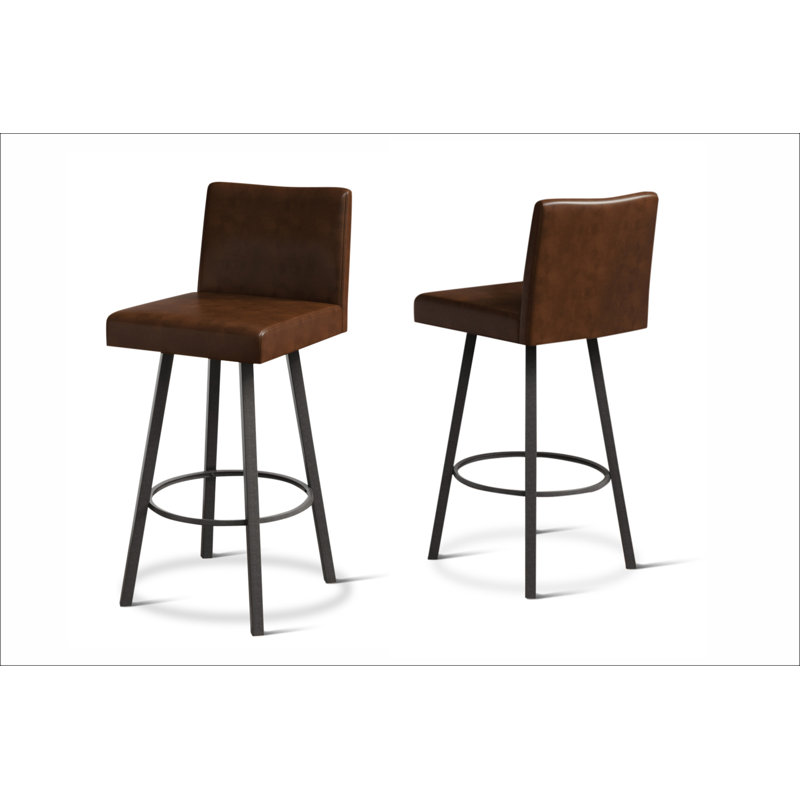 Tabouret de comptoir pivotant 26 po Godin, Tabouret de comptoir (siège d'une hauteur de 26 p, Brun foncé