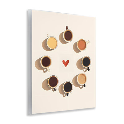 Circle Of Coffee Mugs Wall Plaque, design by Arlington Prints