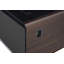 Table basse moderne intelligente avec réfrigérateur intégré, haut-parleurs Bluetooth, chargement sans fil, prise de courant, ports USB, RVB clair, brun-102419408