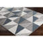 Tapis bleu ciel / bleu marine à motif géométrique Lambdin-36811407