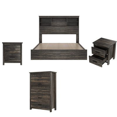 4-Piece Bedroom Set, Nightstand Included by Ebern Designs