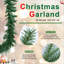 Collection de guirlandes de Noël artificielles - 270 cm