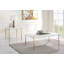 Table basse Corene au fini blanc et or