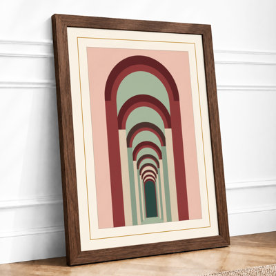 Receding Archways Geometric - Framed Print
