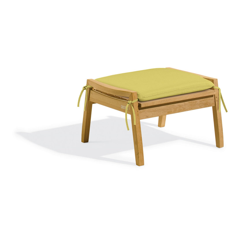 Siena Rectangle Outdoor Ottoman Patio Ottoman, Peridot