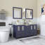  Ensemble de meuble-lavabo double 60 "avec miroir 60"-67116243