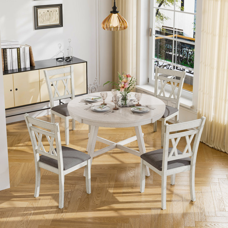 Wood Dining Wayfair Round White Dining Table Extendable Dining - Main Image