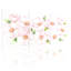 «Pink Watercolor Flowers», art mural tendu sur toile, ensemble de 3-171219244