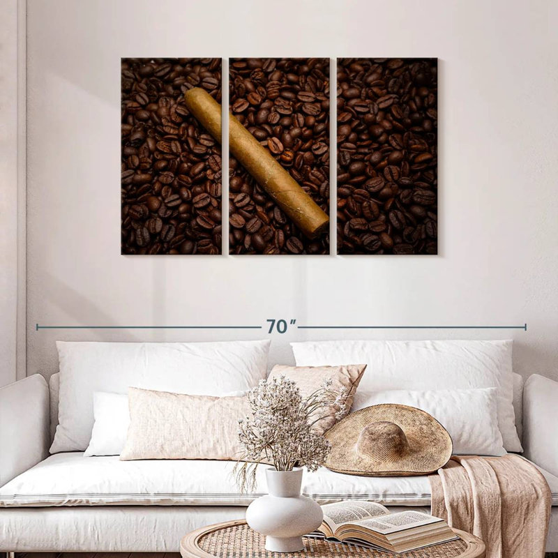 Cigare Senne sur grains de café, H 28 po x l 45 po