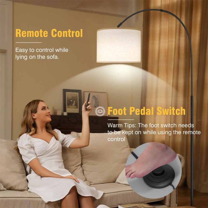 Danaijah 180cm Arched Floor Lamp