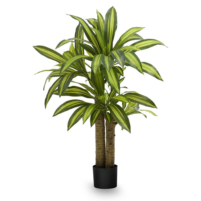 Artificial Dracaena Plant Tropical Palm Tree, 47" H x 27.56" W x 27.56" D