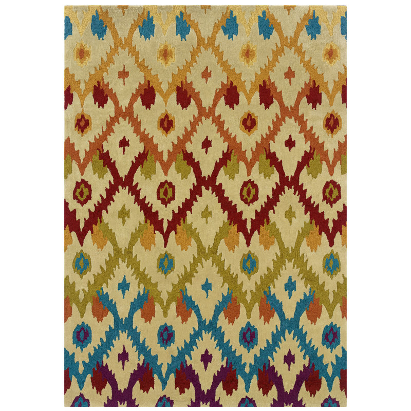Mehcad Ikat Indoor Rug, Rectangle 8' x 10'