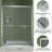 56-60"x70" Aluminum Frame Double Sliding Shower Door,Bypass Bathroom Sliding Door with Premium 5/16" (8mm) Clear Tempered Glass, Chrome Hardware Sliding Glass Shower Enclosure