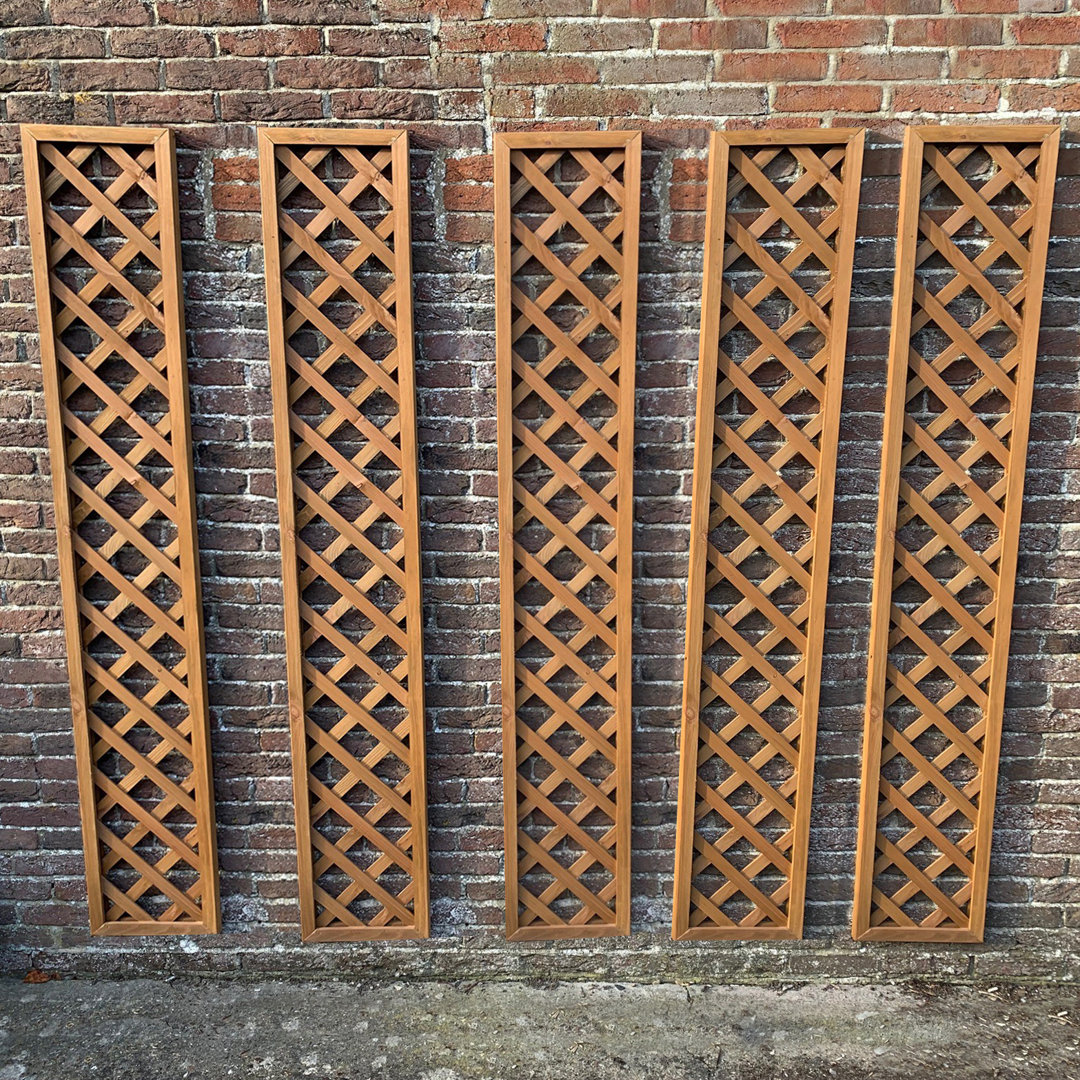 Verna 180Cm H x 30Cm W Wood Lattice Panel Trellis