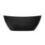 65 po. Baignoire autoportante ovale de 65 po à surface solide noire et esthétique pour salle de bain