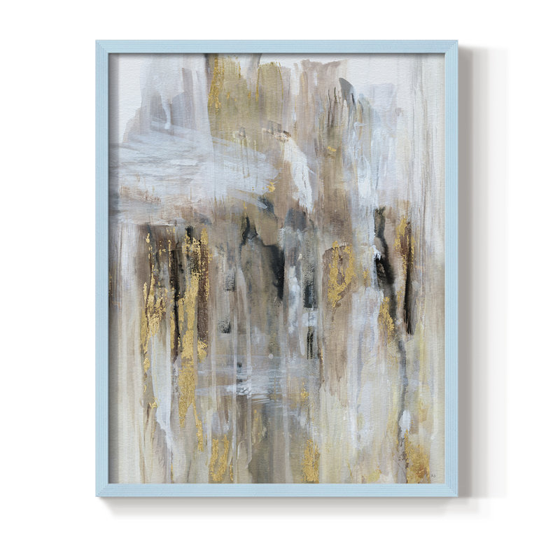 Reproduction encadrée en or doré - Bois massif, H 11 po x l 9 po, Bleu