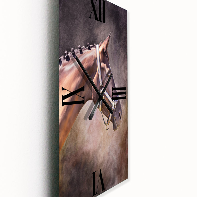 Horloge murale Portrait de cheval, Grand
