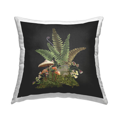 Coussin Blooming Ferns Woodland Plants
