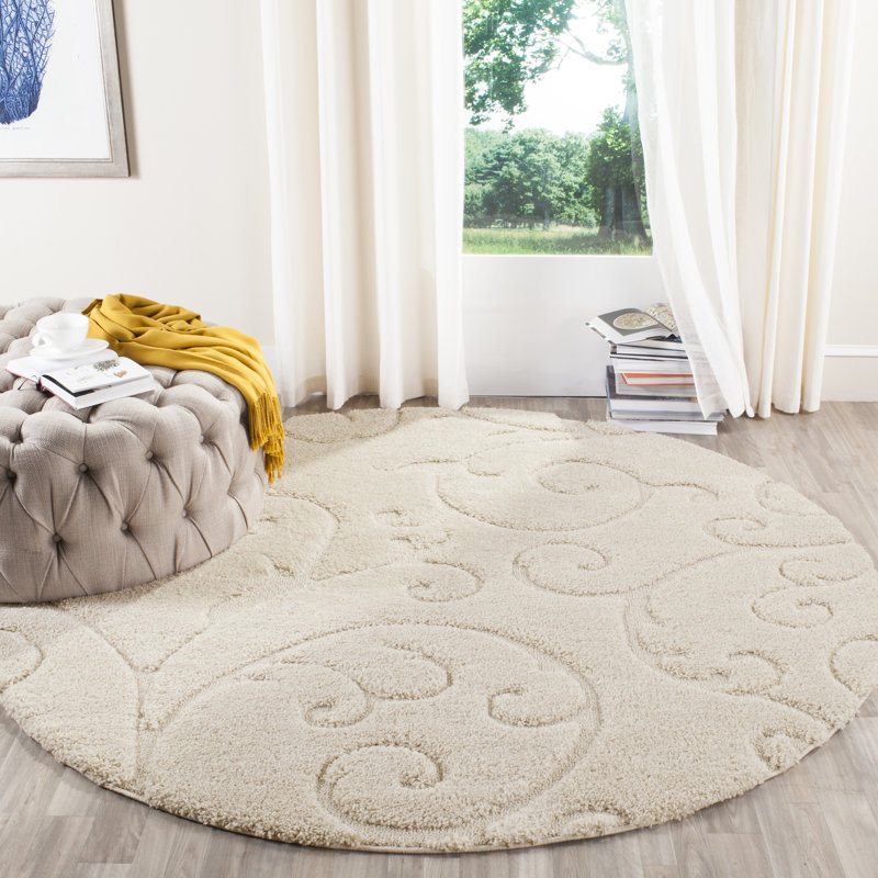 Amza Area Rug, Round 10', Cream