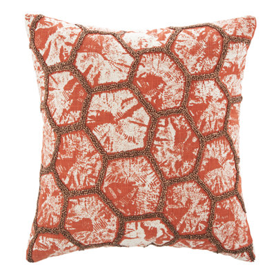 Falla Sequined Cotton Throw Pillow