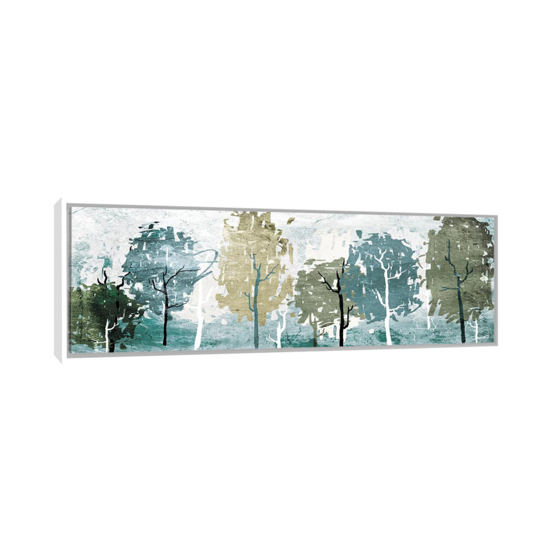 «Abstract Forest» par On Rei - reproduction d'art sur toile panoramique, Toile blanche encadrée, H 24 po x l 72 po x P 1,5 po