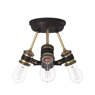 Plafonnier semi-encastré 3 lumières 13 po