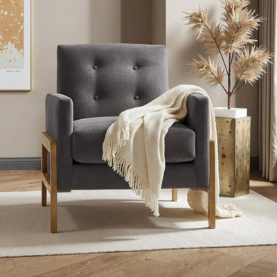 Elegant Tufted Accent Chair with Plush Comfort & Commercial Durability for Timeless Home Decor
