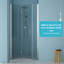 34"W X 72"H Fold Frameless Shower Door With Tempered Glass, Chrome