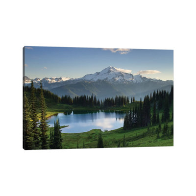 États-Unis, Washington State. Image lac et glacier vu de Miner Ridge, Glacier Peak Wilderness North Cascades par Alan Majchrowicz - Giclée sur toile tendue avec châssis