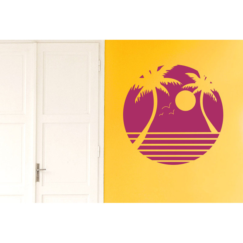 Nautical & Beach Non-Wall Damaging Wall Decal, Violet
