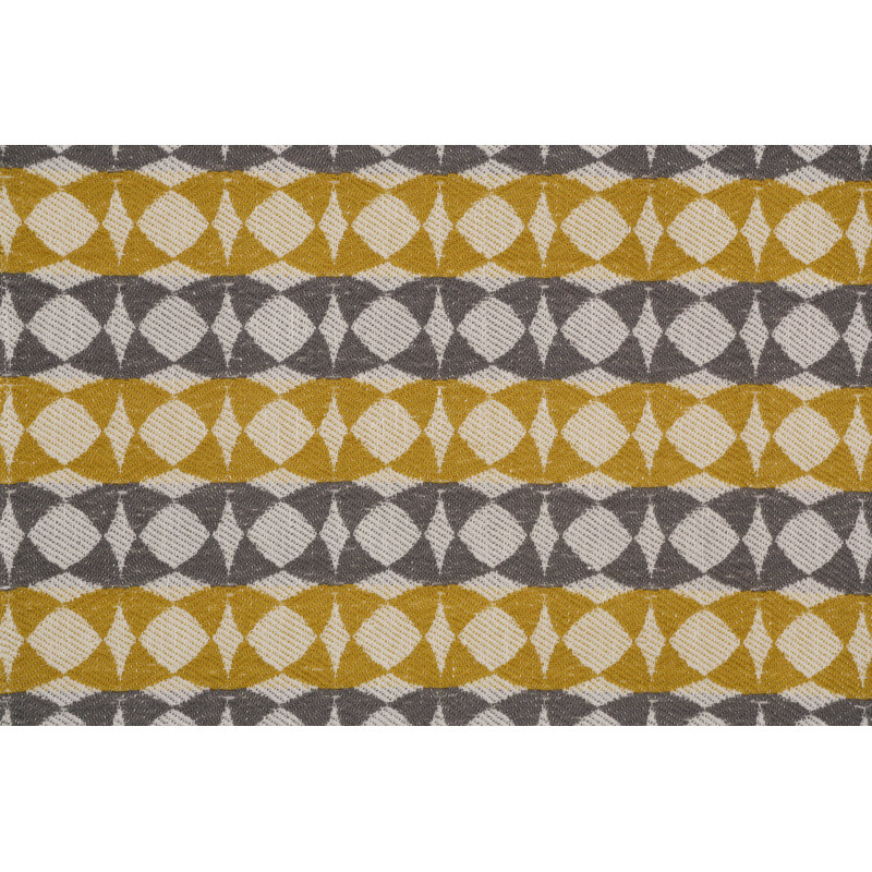Handloom Jacquard Collection Table Placemat 14x18 Inch, Gray;Yellow