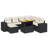 Vidaxl Garden Sofa Set Black, Cream White PE Rattan Medium