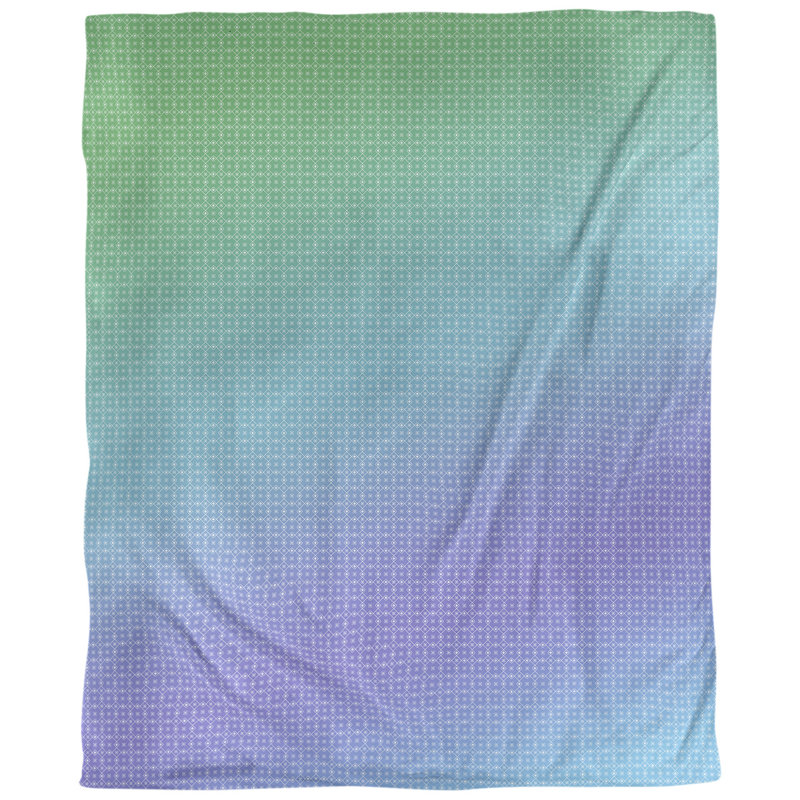 Housse de couette simple Katelyn Elizabeth, Housse de couette simple TG, Bleu / Vert / Mauve, Polyester brossé