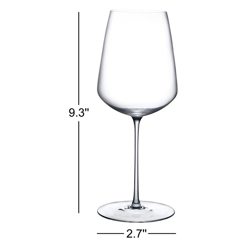 Stem Zero Powerful Red Crystal Wine Glass