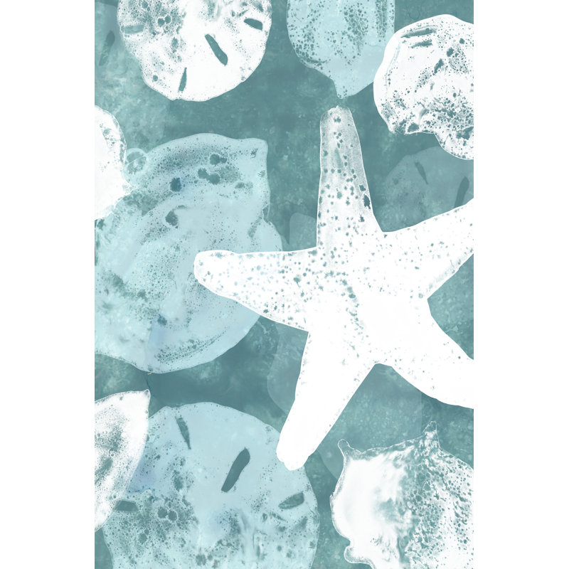 Seabed Silhouettes II 1 Piece Painting on Canvas, 91 cm H x 61 cm W, Black Floater Frame