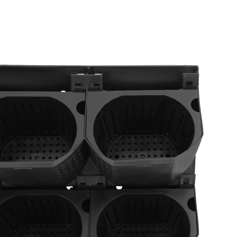 Wall-Mounted Planter With 36 Pots, Black