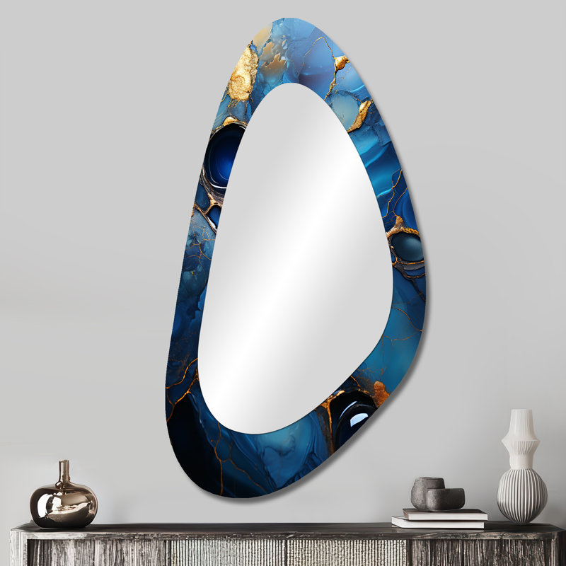Merton - Miroir mural moderne abstrait aux formes asymétriques