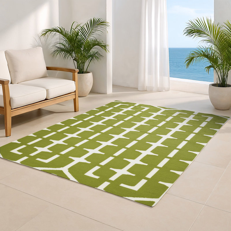 Tapis brun intérieur et extérieur Trellis, Rectangulaire 8 pi x 10 pi
