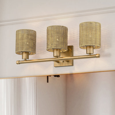 Arsdale Antique Gold Leaf Vanity Sconce